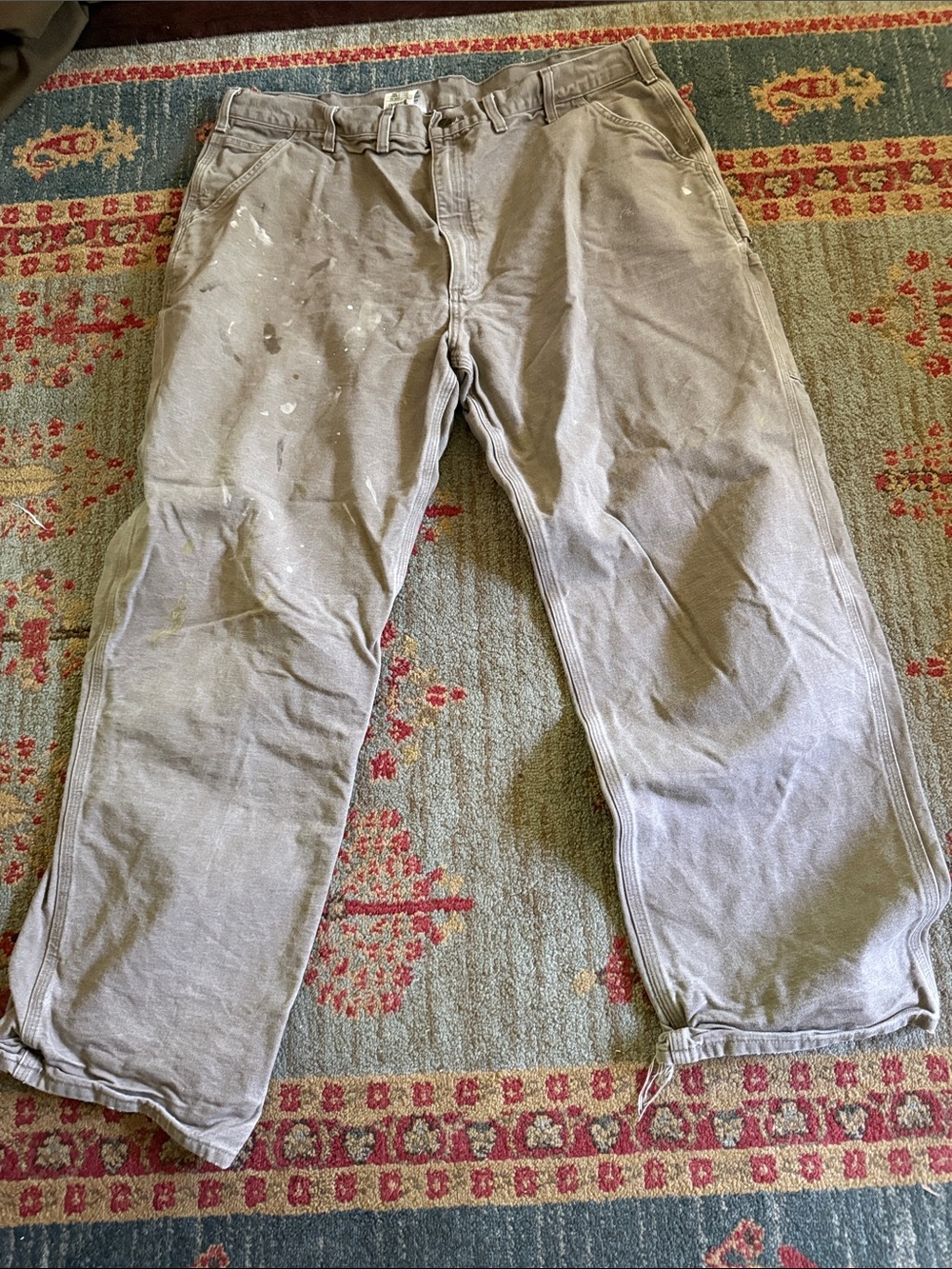 Carhartt Men's Canvas Cargo Pants in Taupe Brown
